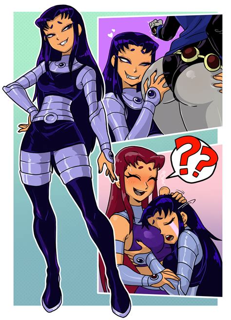 naked starfire and raven